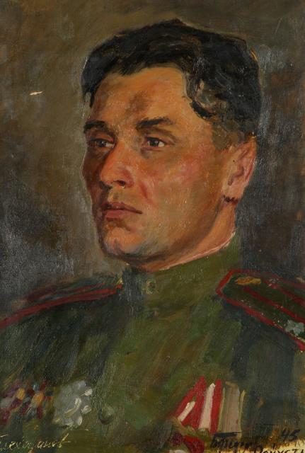 Фёдоров Б.Ф. Комдив Плеходанов. 1945 Фёдоров Б.Ф. Комдив Плеходанов. 1945